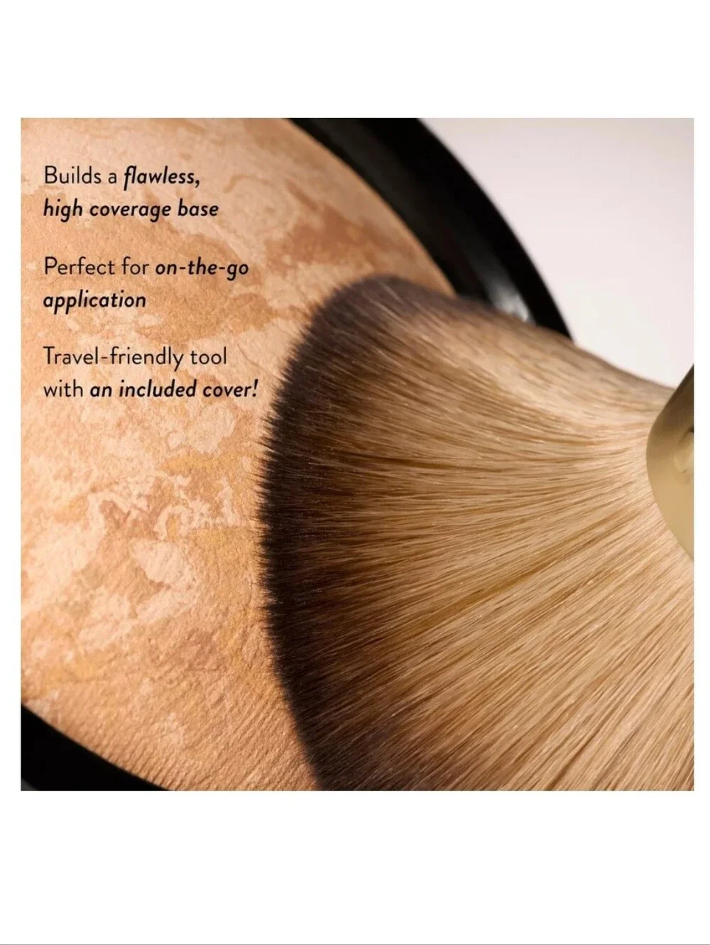 NIB LAURA GELLAR RETRACTABLE ANGLED KABUKI BRUSH